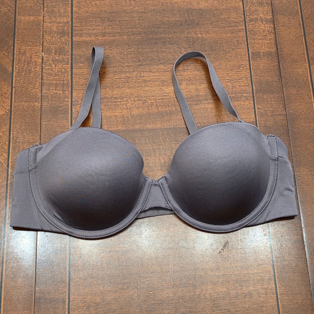 Maidenform Bra Womens 34B Gray One Fab Fit Strapless Multiway Underwire 06900J